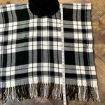 Multiples  Buffalo Plaid Turtleneck Fringe Poncho Small Photo 5