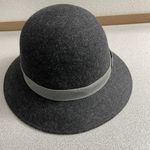 Goorin bros  Wool Cloche Hat Gray Ribbon Womens Wide Brim Classic Felt Size Large Photo 3