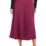 Karen Kane  burgundy wine  bias cut midi skirt. Elastic waistband.Size Medium NWT Photo 1