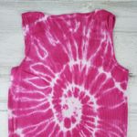 NWOT Point Sportswear Ribbed Tie Dye Pink Fuchsia Spiral Tank Top Size XL Photo 7