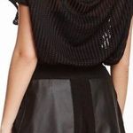 BCBG BCBGeneration Faux Leather Panel Patch Pocket High Waisted Shorts Black Size 8 Photo 1