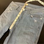 Mother The Vamp on the road destroy skinny jeans, pinstripes, distressed, sz 28 Blue Photo 7