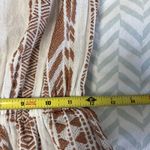 Elan Small Tan Beige Striped Linen Strapless Wide Leg Cropped Jumpsuit Lounge Photo 4