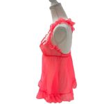 Victoria's Secret Y2K Pink Ruffle Lingerie Babydoll Slip Top Size Medium Coquette Photo 3