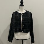 Sason Cropped Blazer Black Size XL Photo 4