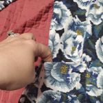 LuLaRoe  Floral Cowl Neck Sweater - Blue and White Photo 2