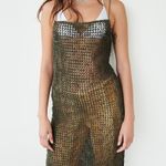 ZARA Khaki Green Long Textured Bodycon Cover Up Dress Photo 1