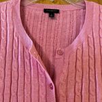 Talbots Pink Cardigan Sweater Large Weave Style NWOT Women’s Size Small Photo 3