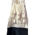 BCBGMAXAZRIA Bicolor Ruffle Halter Dress size 0 Photo 2
