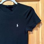 Ralph Lauren  Black Form Fitted 100% cotton Tee Shirt with Logo size M GUC Photo 2