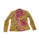 Vintage Velour Floral Paisley Button Down Shirt Yellow Pink Velvet Western Lace Photo 1