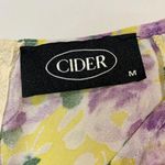 Cider Women’s Corset Tank Top Yellow Purple Floral Size Medium EUC Photo 2