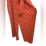 Gilli Wide Leg Floral Sleeveless Jumpsuit Size Medium Side Tie Stretchy NWT Red Photo 2