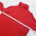 White + Warren 100% Cotton Ribbed Cable Knit Sweater Turtle Neck Photo 4