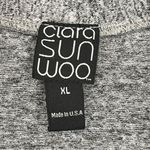 Clara SunWoo Gray Marbled Open Front Longline Cardigan Sweater Size XL Photo 4