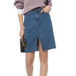 Rag and Bone NWT Suji women’s front slit denim Skirt in vintage bloom size 26 XS Photo 4