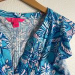 Lilly Pulitzer  Golda Blouse Top Amalfi Blue Sound The Sirens Shirt Size Large Photo 1