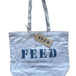 FEED 10 Lightweight Foldable Classic Cloth Tote Bag Organic Cotton Gray NWT Photo 0