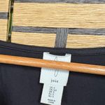 Joie  Black‎ Satin Lace Trim Short Sleeve Blouse Size Small Photo 4