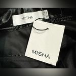 NWT Misha Bertha Black Vegan Leather High Waist Crop Flare Pants Size 2 $238 Photo 5