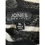 Jones New York NWT  Black White Striped Tunic Hoodie Dress Pocket Woman’s Sz XL Photo 8