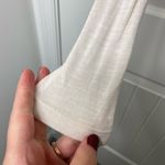 EUC women’s‎ cream lace embroidered neck cutout back long sleeve lightweight top Size M Photo 1