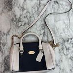 Coach  baby Bennett cream black satchel handbag shoulder strap leather purse Photo 0