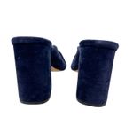 Loeffler Randall Loeffler Randall Laurel Slide Sandals Suede High Block Heel Blue Size US 7.5 Photo 10