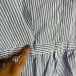 Seraphine Stripe Tie Belt Maternity Nursing Shirt Dress Blue Size undefined Photo 4