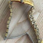 Waltham Ladies Watch Vintage Gold Tone Bracelet Black Dial Diamond Date Window Photo 3