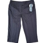 Nine West Cropped Capri Dress Pants Womens 8 Blue Striped New Photo 0