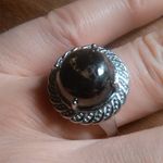 Matrix Shungite Stainless Steel Ring (Size 8) Photo 1
