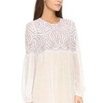BCBGMAXAZRIA  Beige Kitra Lace Babydoll Peasant Long Sleeve Dress S Photo 0