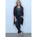 CAbi  Regal Longline Duster Button Shawl Collared Cardigan Cozy Holiday Luxury M Photo 3