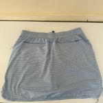 Duluth Trading Co blue and white striped women's skort SZ XL Tennis Gym Yoga Photo 2