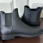 J.Crew Black Boots Women’s Chelsea Rain Boots Size 8 Photo 4