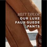 J.Jill NWT, Taylor Luxe Faux Suede Pants in Mocha Photo 3