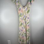 NEW ASTR the Label Wisteria Chiffon Dress Size M Floral Maxi Blue Multi Pink Size M Photo 5