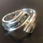 TAXCO Sterling Silver 925 and Abalone Shell Inlay Hinged Cuff Bracelet Photo 12