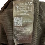 G by Guess Black Ribbed V Neck Ruched Short Sleeve Top Size Medium Photo 4