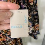 Belle Sky  Size XS Romper Black Floral Flutter Sleeve Deep V-Neck Button Women’s Photo 3