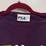FILA Palmira Crop Sweater Burgundy Size Large Photo 2