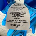 Trina Turk Bikini Swim Top Ruffle Tie Back Adjustable Straps Royal Blue 10 Photo 5