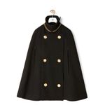 Loewe Black  wool military cape Photo 2