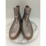 Vanessa Wu Booties Woman's 38/7.5 Silver Metallic‎ Snake Skin Shiny Boho Photo 1
