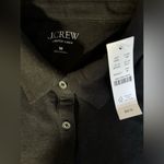 J.Crew NWT -  - Black Stretch Linen Polo Shirt (M) Photo 4