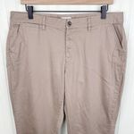 Garnet Hill Organic Pima Cotton Stretch Chino Pants Tan 44621 Women's Size 12 Photo 2