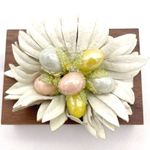 Vintage Shoe Clips Buckles Pastel Faux Pearl Frosted Floral Daisy 1940s 1950s Pink Photo 2