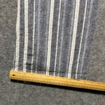 Briggs New York Briggs Linen Blend Striped Wide Leg Pants Women Medium Drawstring Casual Blue Photo 3