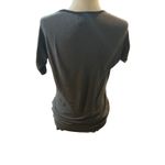 Converse Drapey Cowl Neck Short Sleeve Knit Top Gray Photo 2